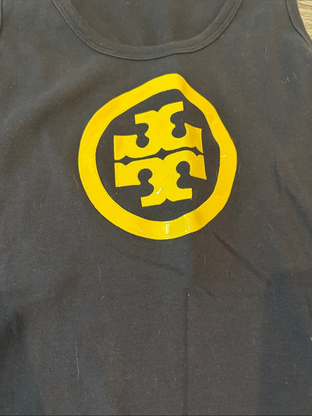 Tory Burch Navy Tank with Yellow Logo - Picture 3 of 7
